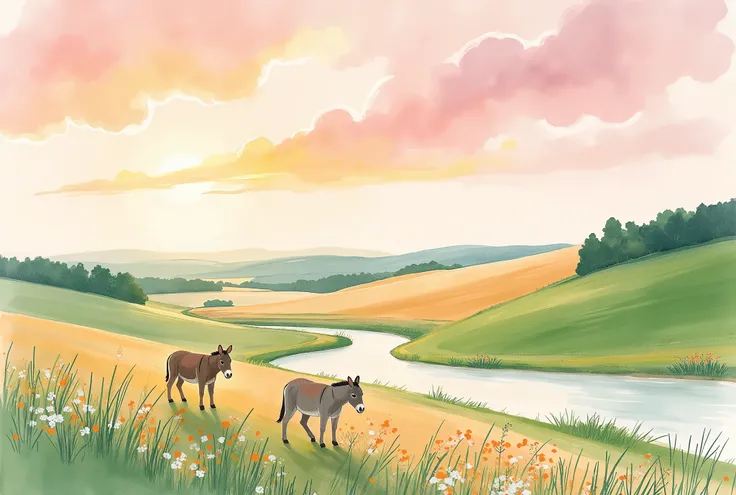 (masterpiece:1.2, best quality, ultra high resolution, Very detailed, best illustrations),8k,16k,wallpaper,Pastoral idyll,(An idyllic and classic western rural landscape seen from above:2.0),美しい gradient , vibrant colors,Spectacular scenery,Endless Skies ,...