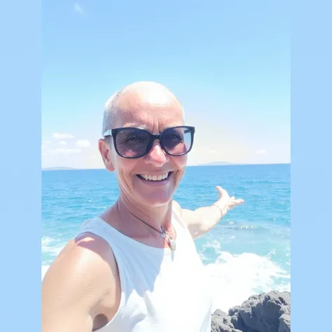  Adventure to a hidden island
Without hair, Woman in her fifties , tanned complexion, Adventurer , cascades de la Réunion, la nature,  the big landscape under a beautiful sun , des vacances inoubliables 