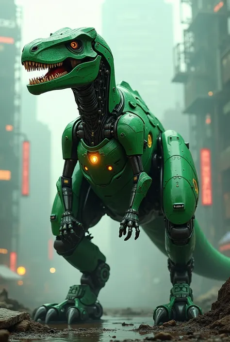 Green Dinosaur Robot