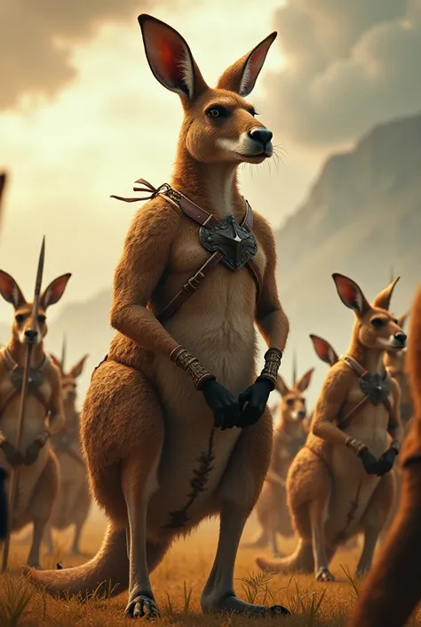 Kangaroo with his armies 