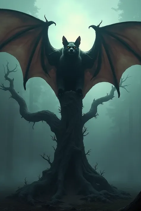 Giant bat on the tree 