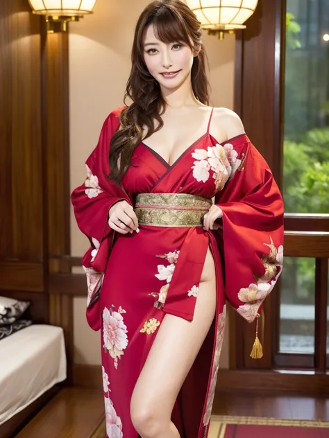 hotel with a night view、on the bed、a window on one side 、beautiful mature woman vn03, bewitching beautiful mature woman、25 years...