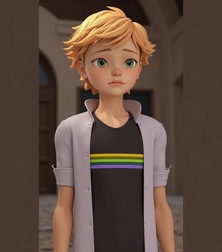 Create Photo of 999x Boy Adrien agreste as 999x feeling her stomach growling and 999x look her stomach 