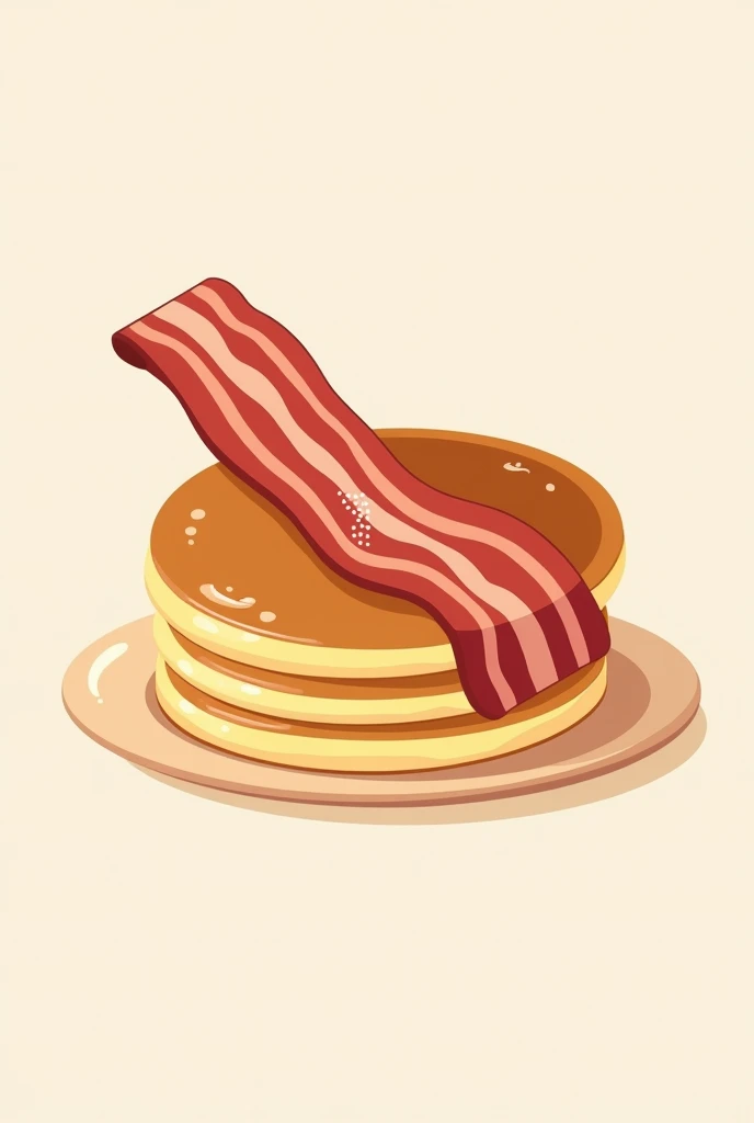 Make me a business logo about my product and my product is a pancake infused with bacon like you dip the bacon in the pancake and cook it