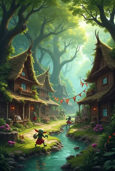 Goblin village in the forest