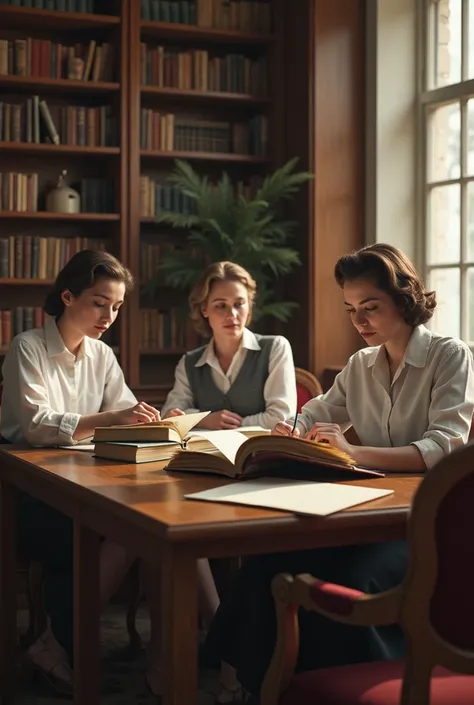 Forties women studying