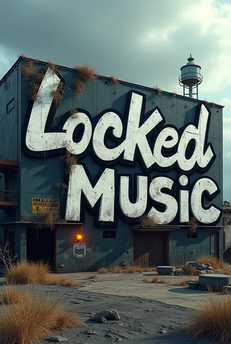 Locked up Music is the name of the Label
Design me a nice graffiti with the labels name „Locked
up Music"
Put in a desolate landscape which is set in a dark future
Make it huge
3D style
Make it a mural style graffiti 