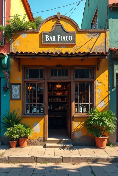 Simple bar facade in Brazil