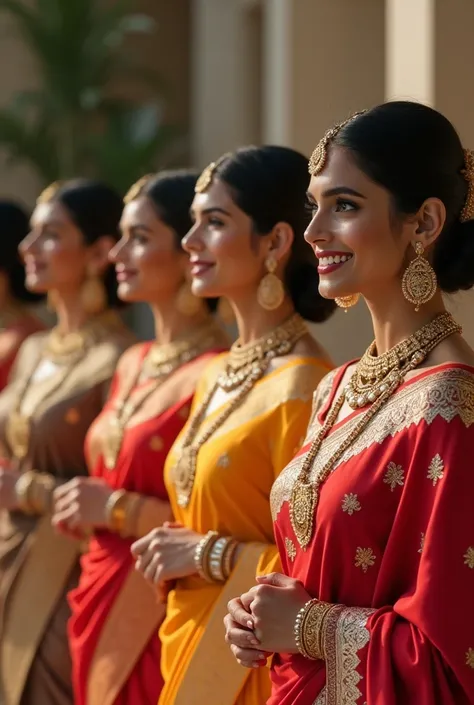 Beautiful women wearing saree and ready for function 