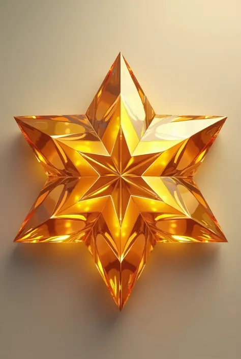 Draw a 8-pointed star-shaped gem with no background  gold