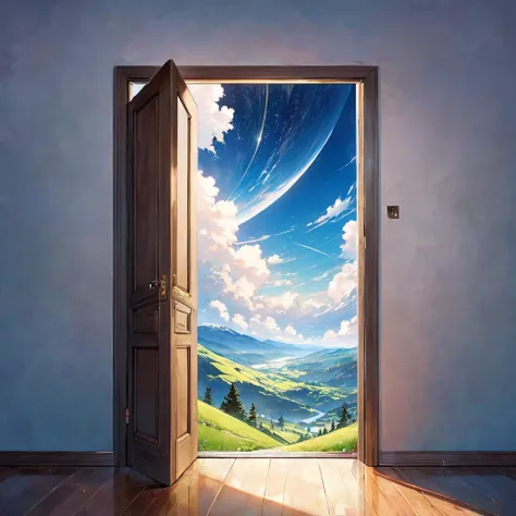 A new world unfolds before the door