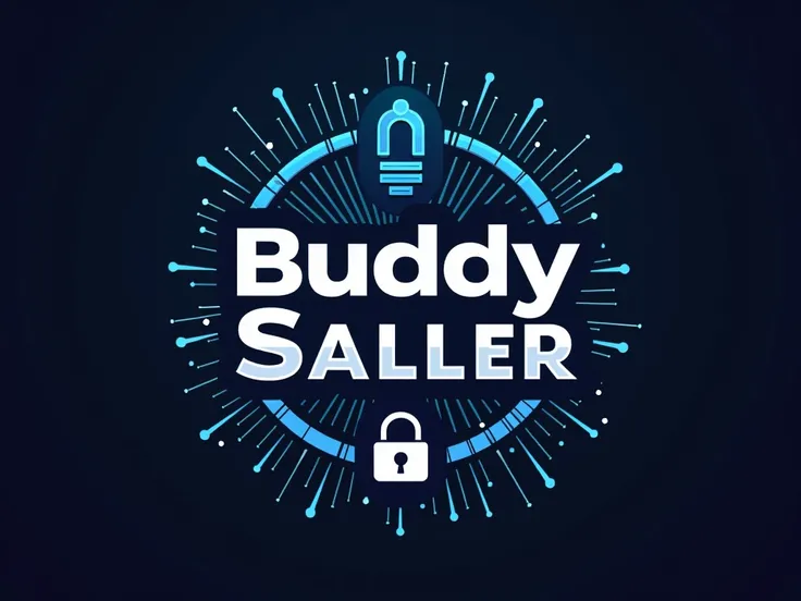 Buddy Saller name logo with Account selling Theme