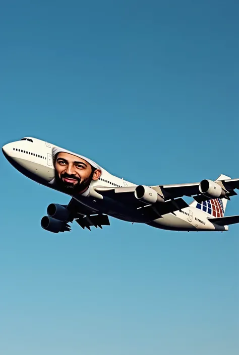 United Airlines Flight 175 with osama bin ladins face in the side of the aircraft 