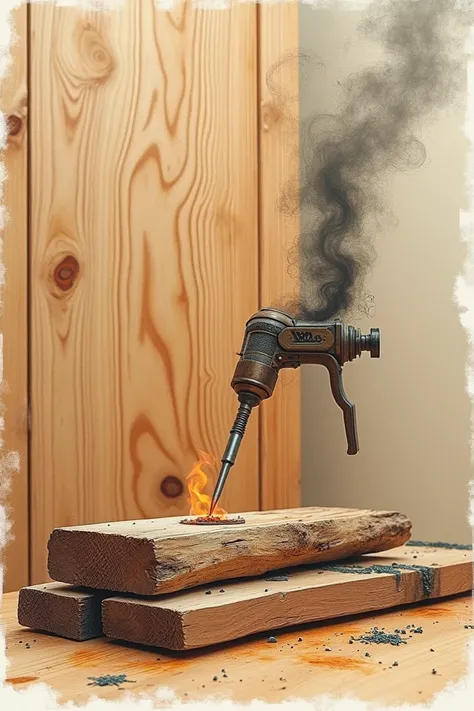 Can you make me a sketch on how Ill do my data analysis procedure/ gathering? We will burn the wood that is treated with our coating using a Bunsen burner The wood is verytical. Like a wall.