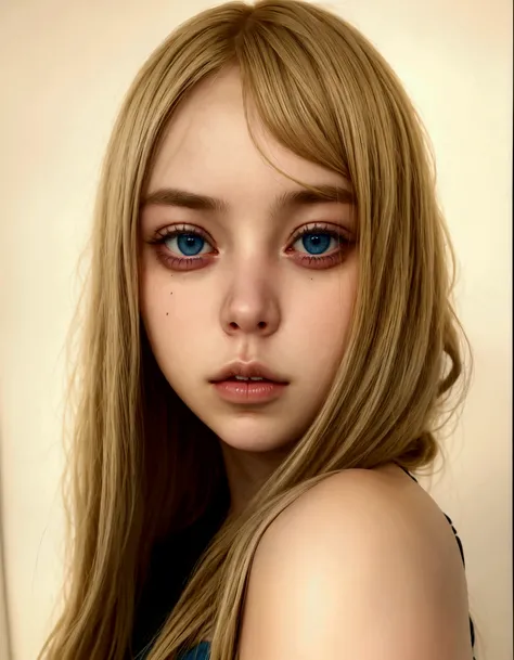 Blonde girl, pretty, blue eyes, Billie Eilish