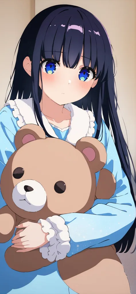 (   highest quality   ),( ), 8k,   very detailed   , detailed light, best shade,     detailed reflective eyes   ,    very detailed   な顔,shiny hair,(1 :1.2),woman,gland,   black hair   ,   embarrassing   ,Blush,pretty fingers,beautiful hands,all-body,blue e...