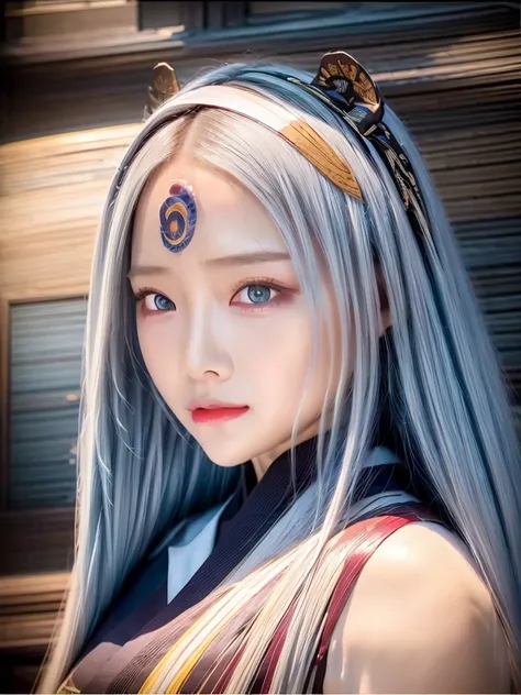 Real life adaption of this character,Asian teen beauty , realistic same hair, realistic outfit, realistic light, realistic shadow, hyper realistic, realism, realistic background,(photorealistic:1.2). Ootutuki Kaguya (Ootsutsuki Kaguya) / [naruto: Naruto sh...