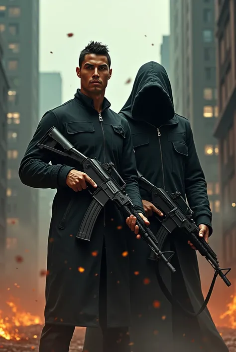 As Cristiano Ronaldo and Hades666 with ak47
