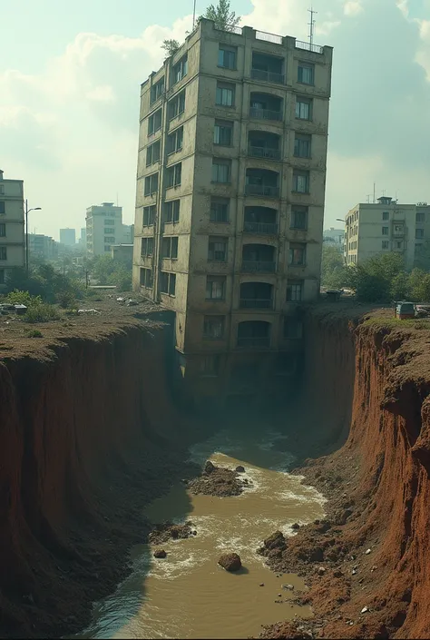  IS SINKING CREATES AN IMAGE OF WHAT A BUILDING LOOKS LIKE FROM THE OUTSIDE WHEN THE PHENOMENON OF SOIL LEFATION OCCURS, AND HOW 