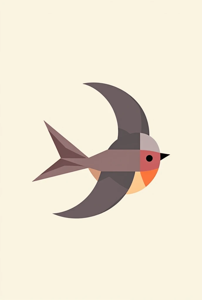 I want to create a simply cute swallow from circles, triangles