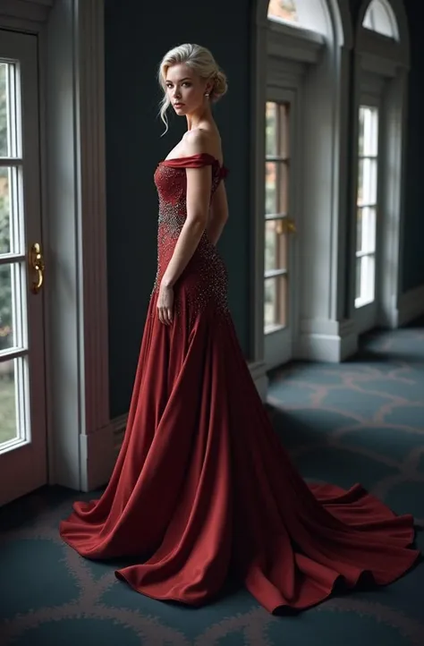 evening dress, beauty