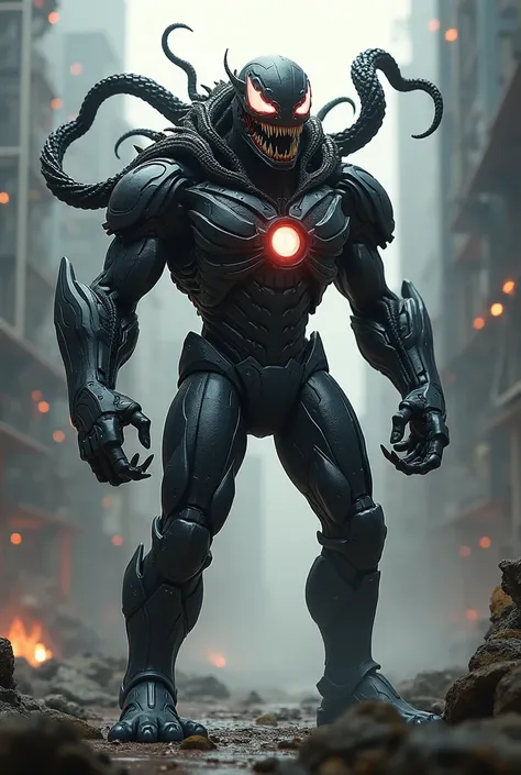 venom mixed with iron man