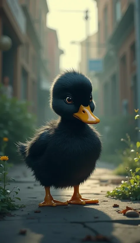 black duckling wandered aimlessly in many places, thinking, "Will anyone give me a place to stay?" But no one would accept it. As soon as they saw it, they would say, "What an ugly thing!" and turn it away.