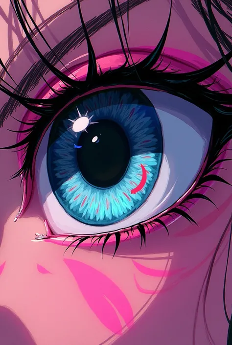 Create one manga style eyes 
Inside for a Hyperpop cover