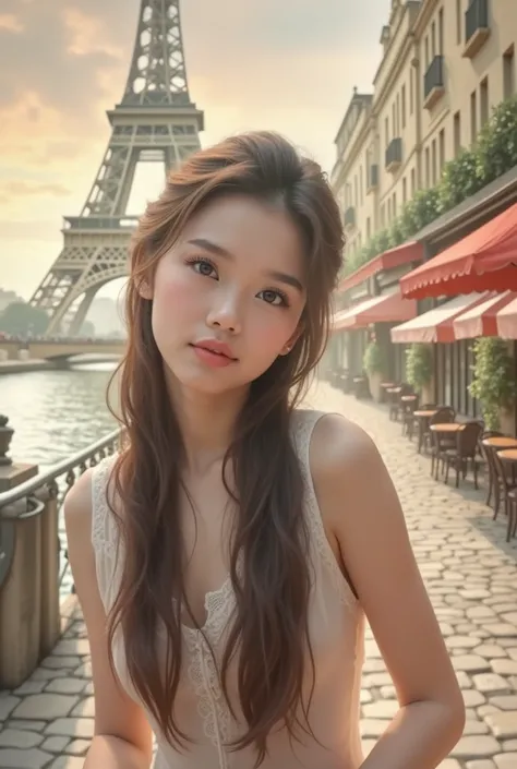 Beuful girl in paris france