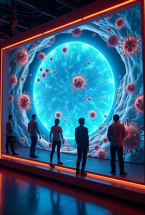 virus and bacteria shooting game booth