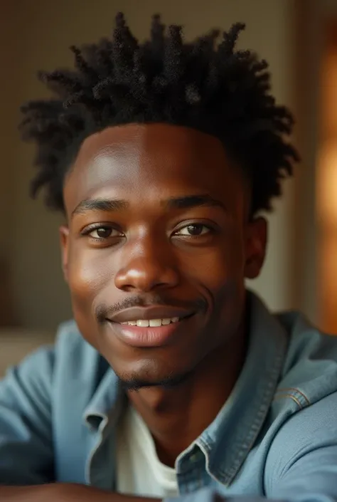  a 20-year-old fair-skinned black man , A selfie in a bedroom 