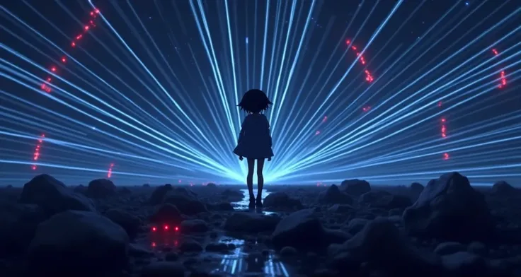 I want the laser light to be illustrated more like an anime