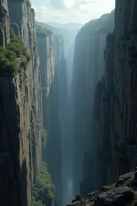 Very deep valley