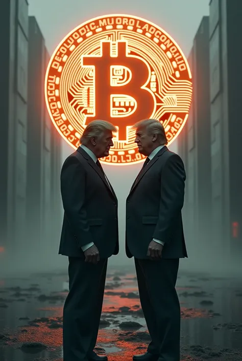 Bolsonaro and Trump with bitcoin