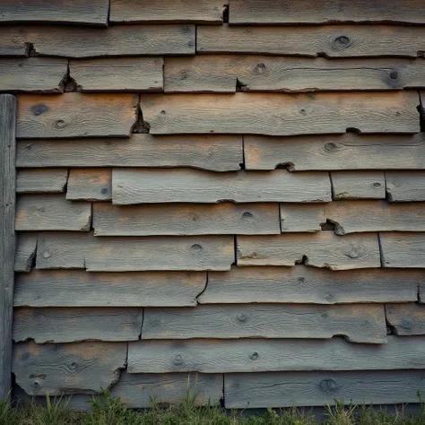 wall made with wooden boards