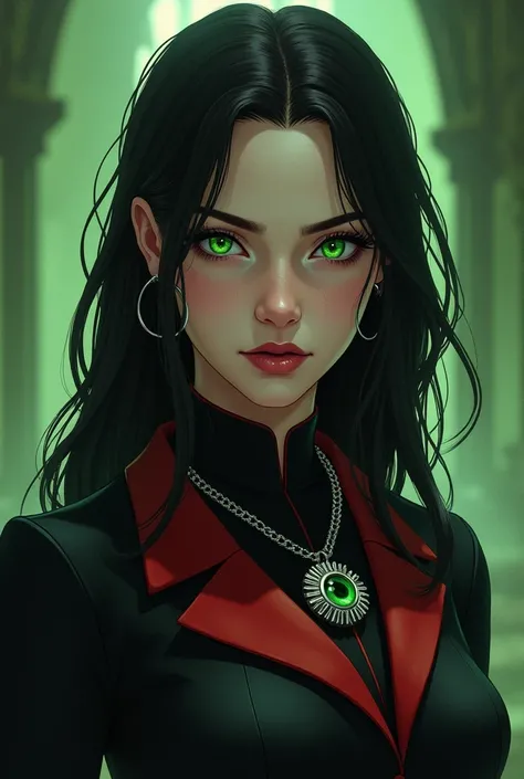   a character inspired by Rachel , no experience of jujutsu kaisen:

Name: Rachela , a "Maldição da illusion"

Appearance: Rachela  é uma jovem mulher com cabelos longos e negros,  bright green eyes and pale skin .  She wears a black and red uniform ,  wit...