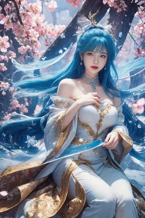 best quality, tmasterpiece,Ultra-high resolution,Clear face,（Reality：1.4），ferpect lighting，(upper body shot), (photorealistic:1.50), anime wallpaper, Guviz style artwork, cover-up fantasy up to magic , by Yang J, Guviz, beautiful artwork illustration, beau...