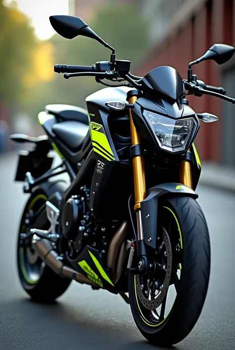 Yamaha MT 09 from the year 2016 with fluor yellow stickers
Now that the view is sideways