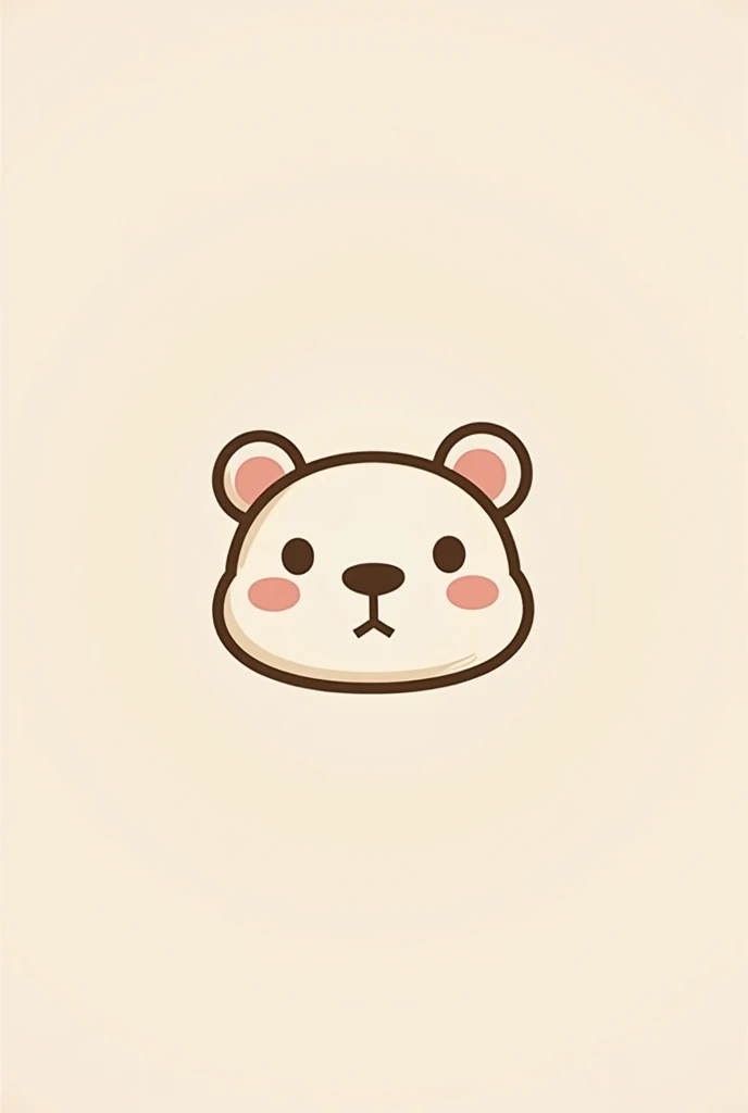  Make a bear with lines , That it has only a face , ears and nose and that have no mouth or mouth line. Head in the shape of an oval ,  That looks cute since it is womens clothing. will be used for a company logo 