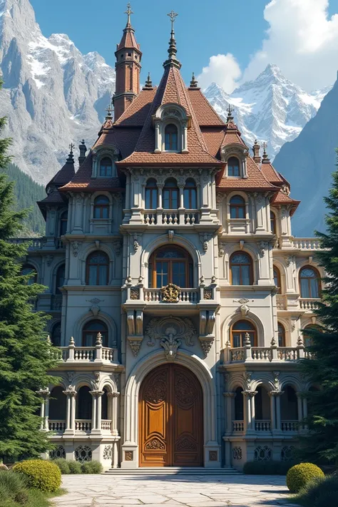 A palace in Switzerland with Suad written on its door