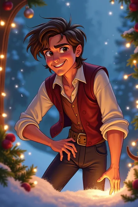 Flynn from Tangled up with something Christmas