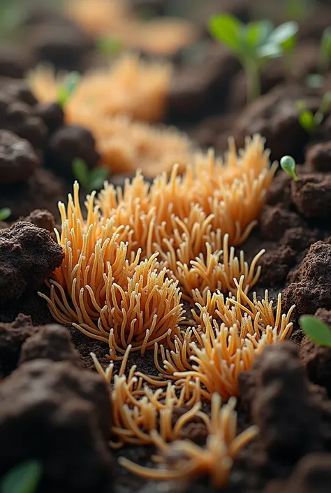 mycelium of a mushroom