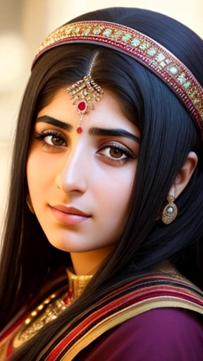 A 21-year-old Assyria woman focuses on her face