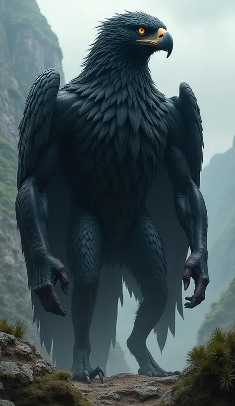 Fusion between eagle and black panther (a big scary species formed)