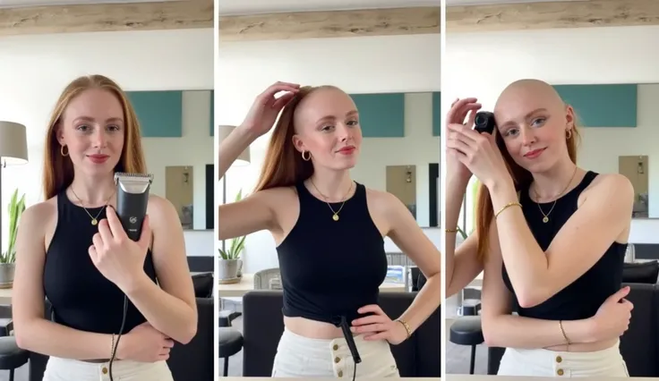 self head shave makeover, step by step, with hair clipper
