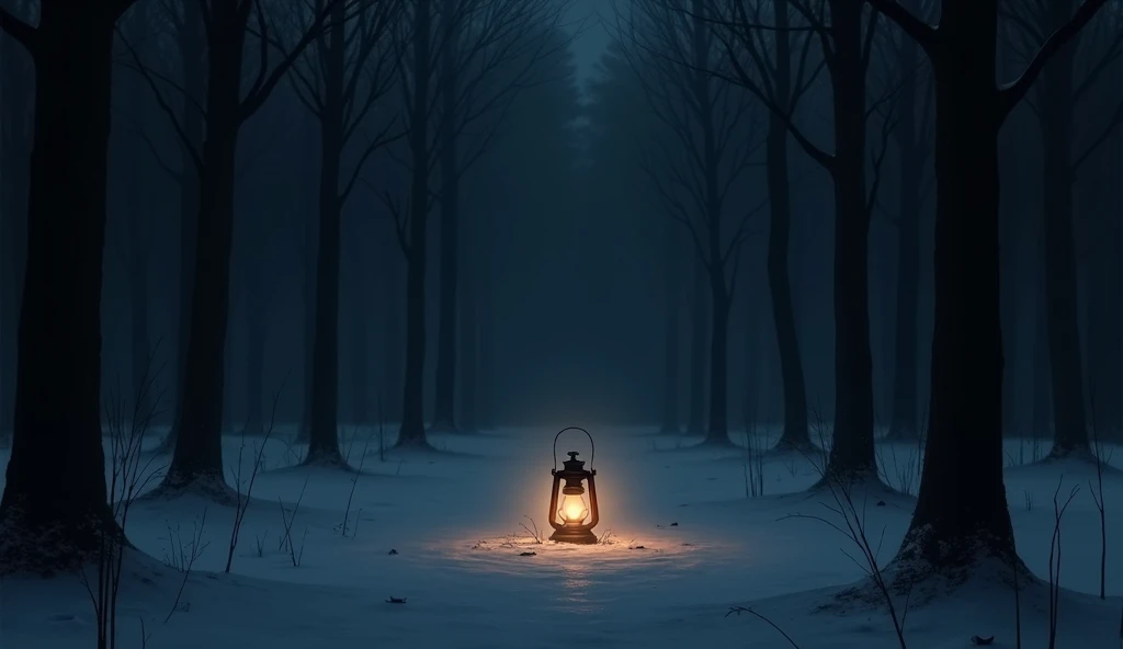 The Dark Ending:
"The forest becomes completely dark, with only the faint glow of Zahra’s lantern lying abandoned in the snow."