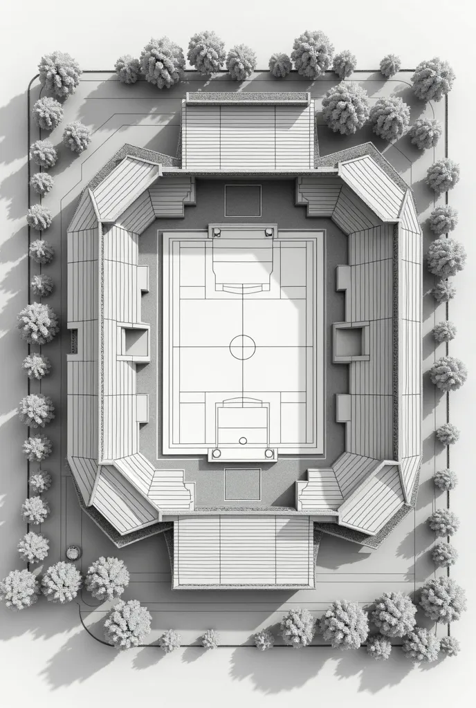  creates an architectural plan containing a sports program belonging to the best sports complex in the world, that has its descriptions in text together with its square meters , In addition, the floor plan must be generated through the voronoi diagram or that the pattern of the wing of the dragonflies appears 