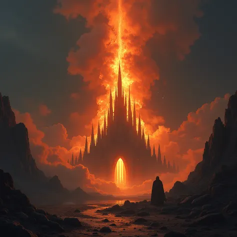 Mordor, fire, temple of rockets