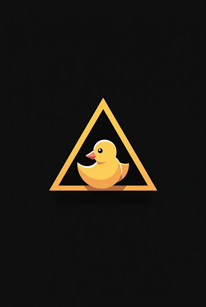 chick, triangle, dark, logo