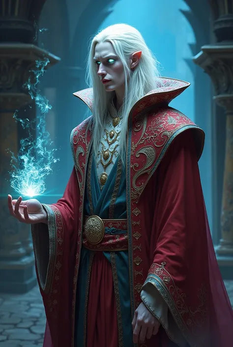 albino, using a mage robe